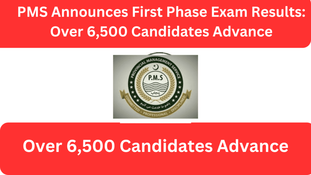 PMS Announces First Phase Exam Results: Over 6,500 Candidates Advance
